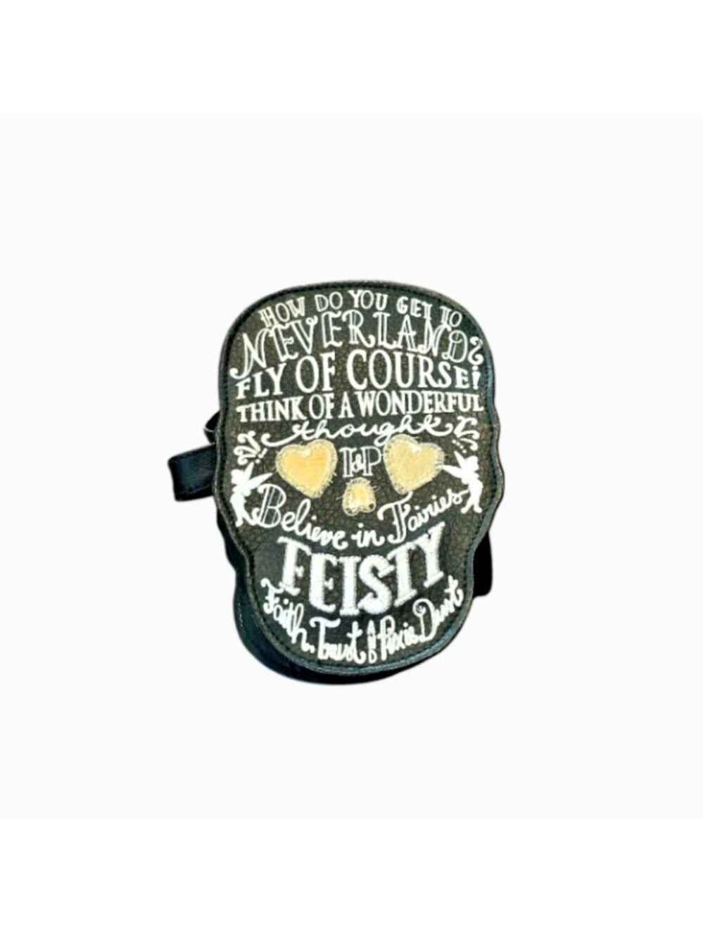 Loungefly OG Disney Tinker Bell Quote Skull Crossbody Bag